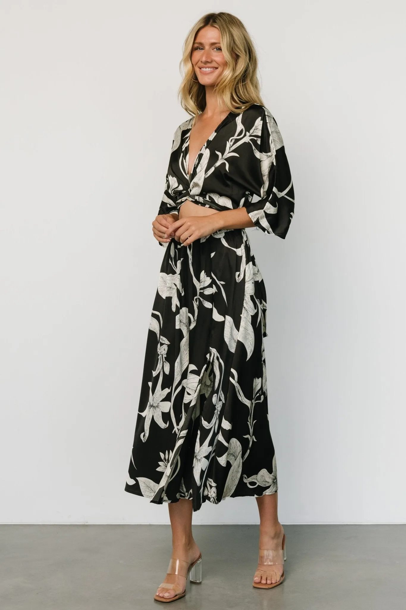 Avryll Front Tie Dress | Black sold by Baltic Born product image thumbnail 3