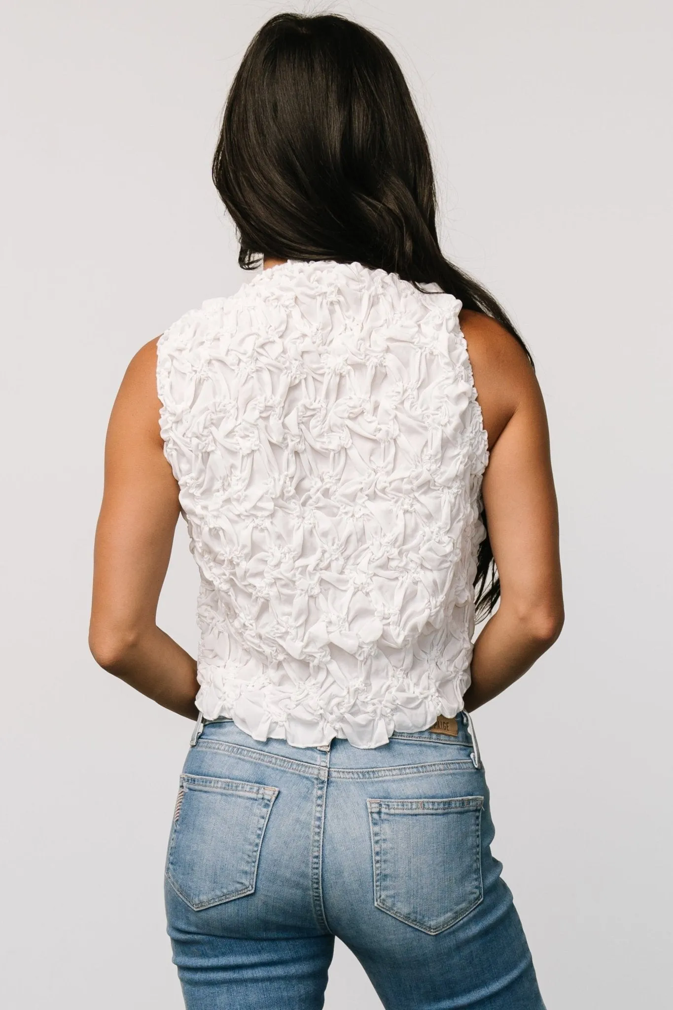 Wyn Textured Tank Top | White sold by Baltic Born product image thumbnail 5