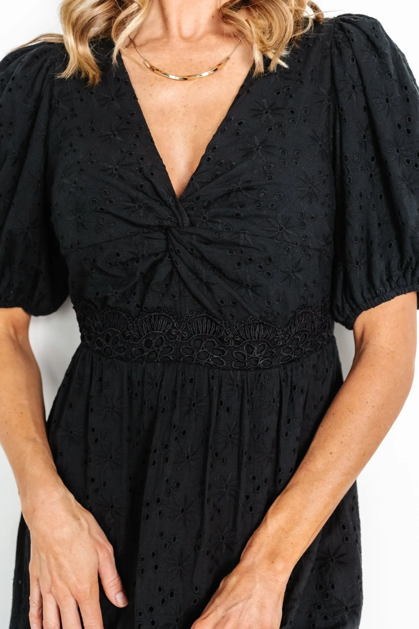 Jackie Eyelet Maxi Dress | Black sold by Baltic Born product image thumbnail 4
