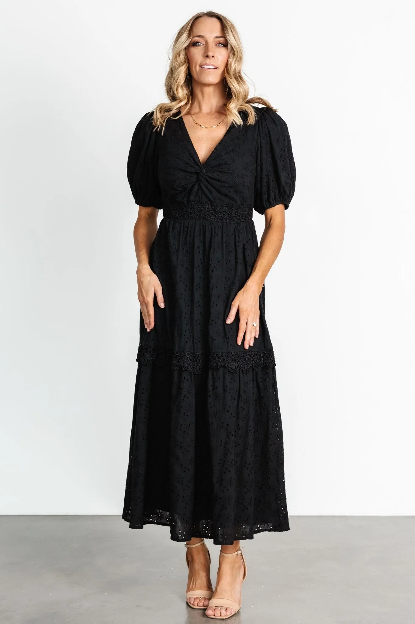 Jackie Eyelet Maxi Dress | Black sold by Baltic Born product image thumbnail 2