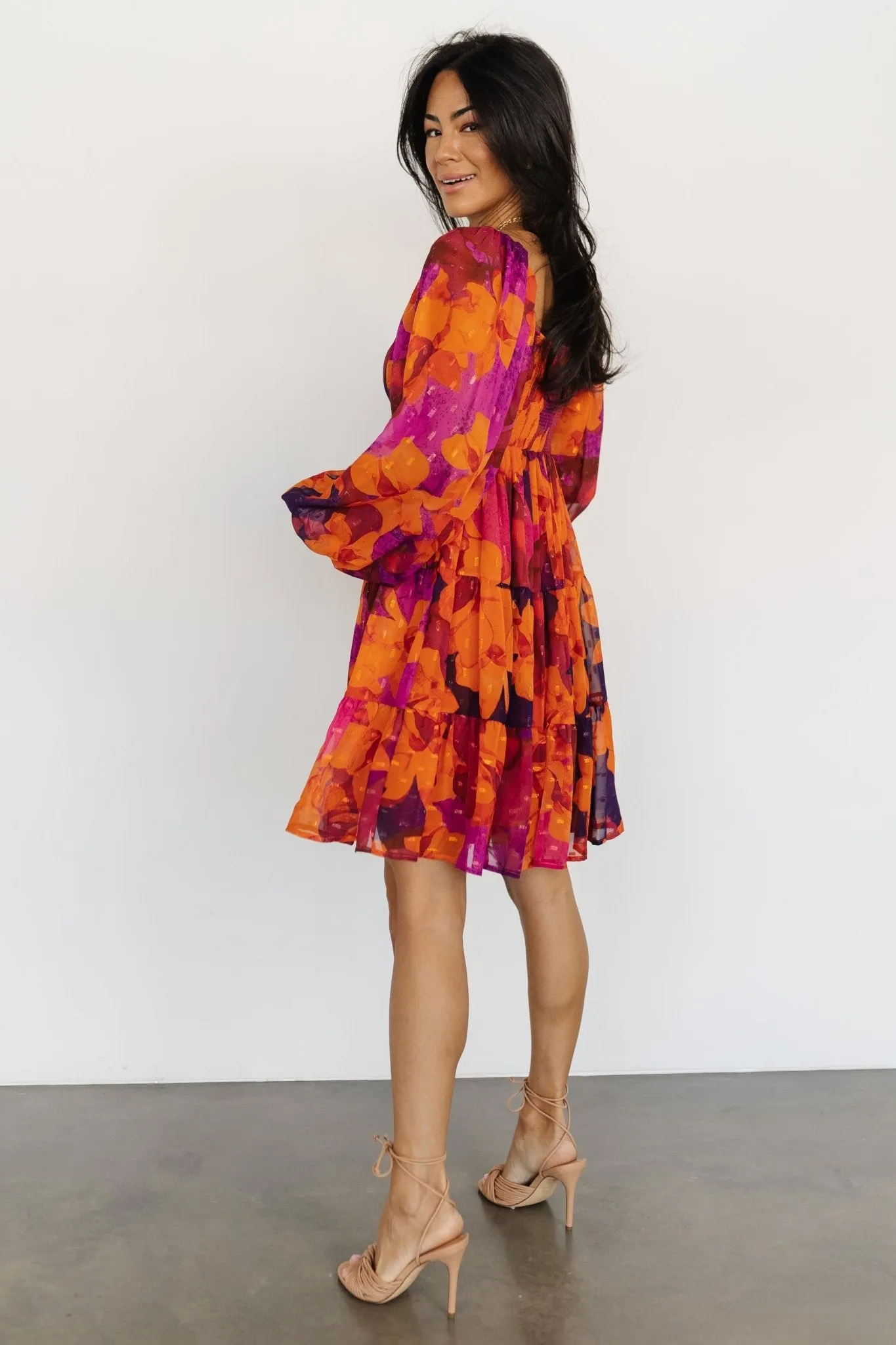 Harper Mini Dress | Eggplant + Orange Multi sold by Baltic Born product image thumbnail 4