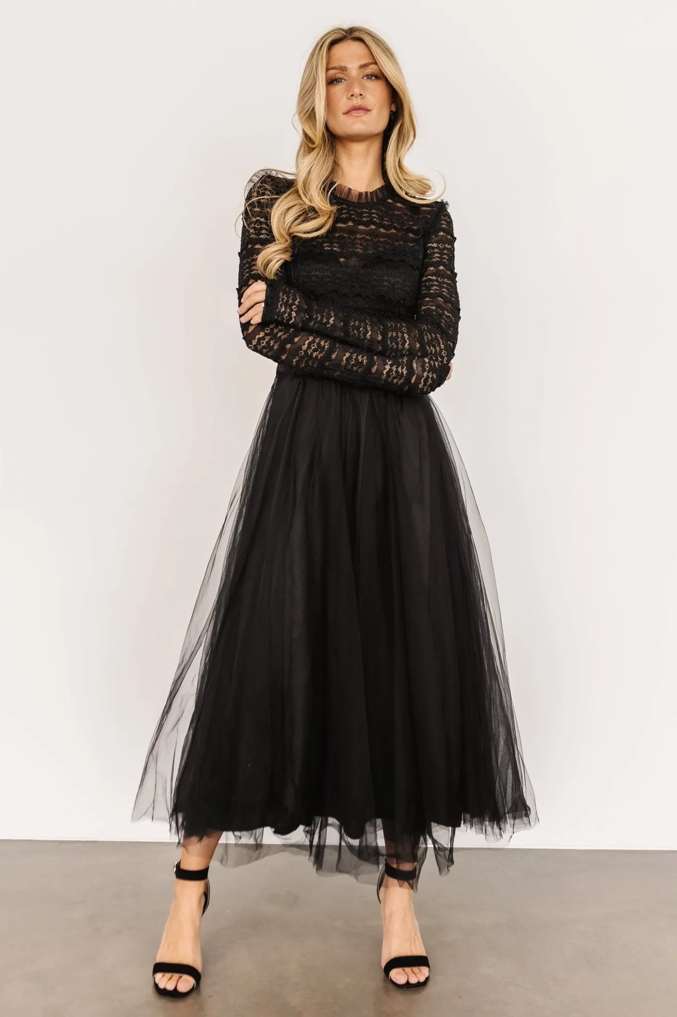 Lonnie Tulle Dress | Black sold by Baltic Born