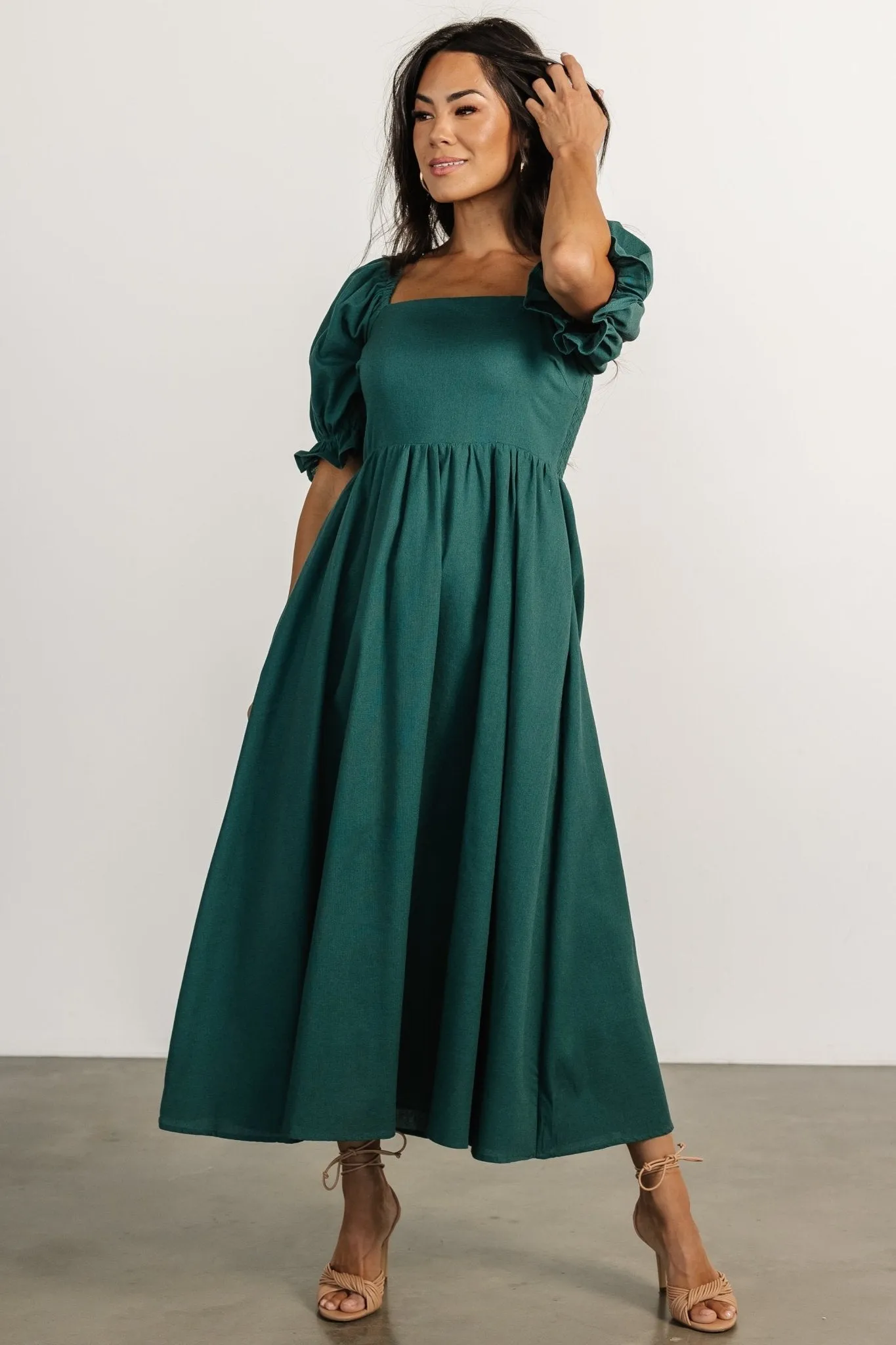 Britton Midi Dress | Evergreen sold by Baltic Born
