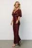 Dynasty Sequin Jumpsuit | Burgundy sold by Baltic Born