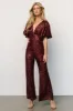 Dynasty Sequin Jumpsuit | Burgundy sold by Baltic Born