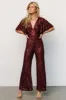Dynasty Sequin Jumpsuit | Burgundy sold by Baltic Born