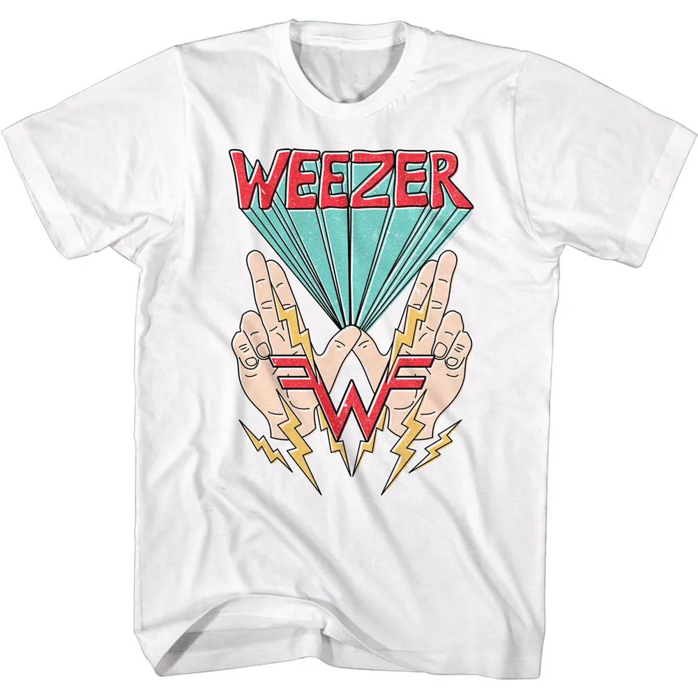 W Hands & Lightning T-shirt sold by Rockabilia
