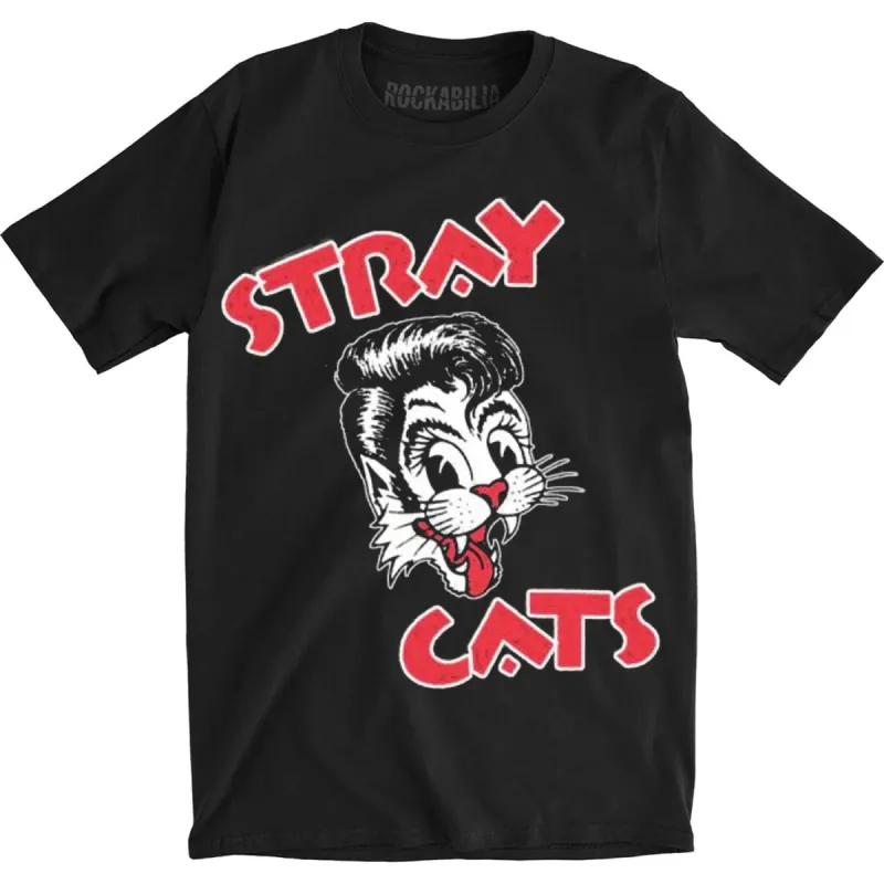 Cat Head Logo Slim Fit T-shirt sold by Rockabilia