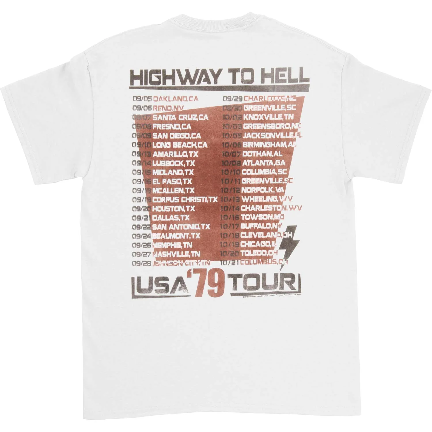 Hth Tour 79 T-shirt sold by Rockabilia product image thumbnail 2
