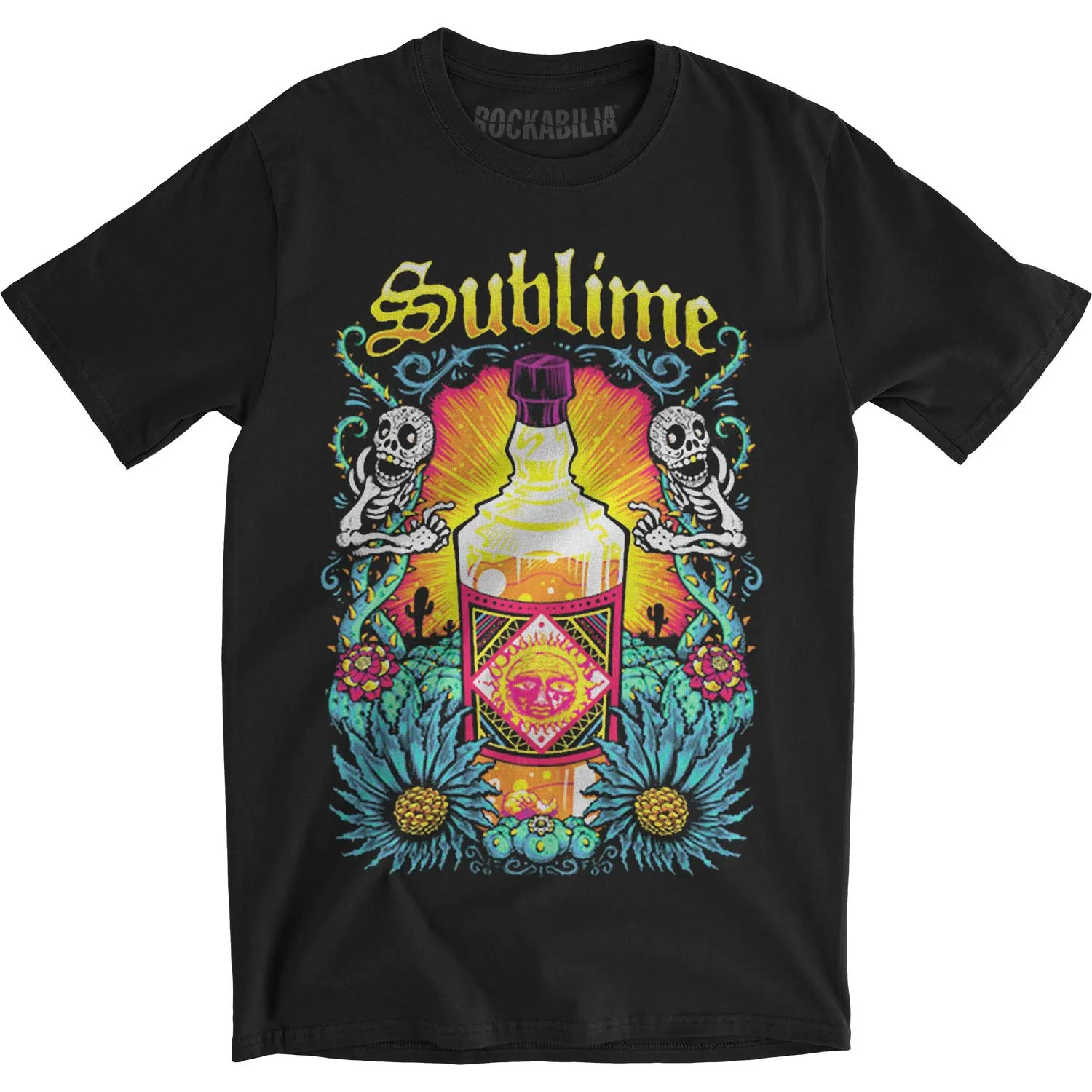 Sun Bottle Mens Soft T Slim Fit T-shirt sold by Rockabilia