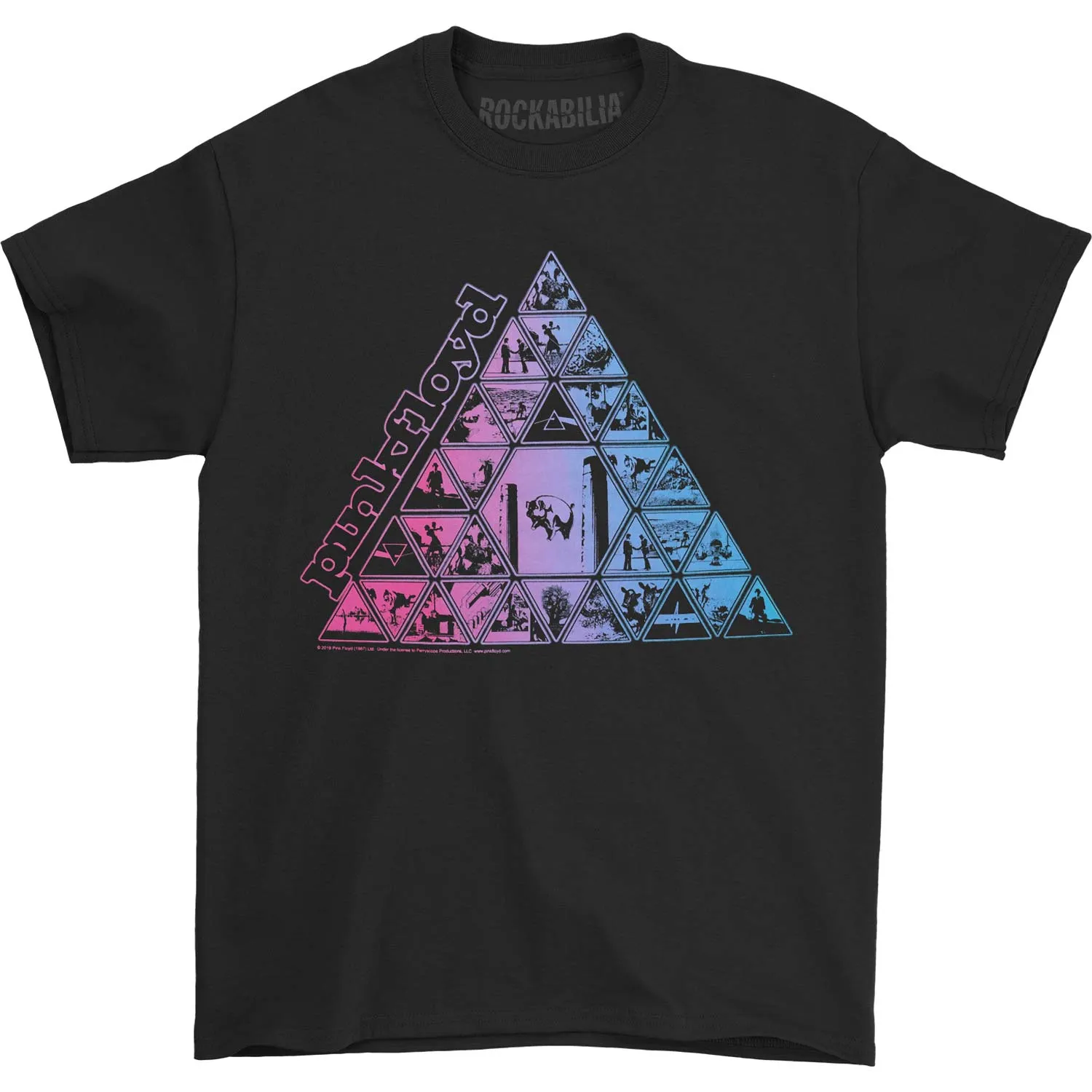 Pyramid Blue & Pink T-shirt sold by Rockabilia