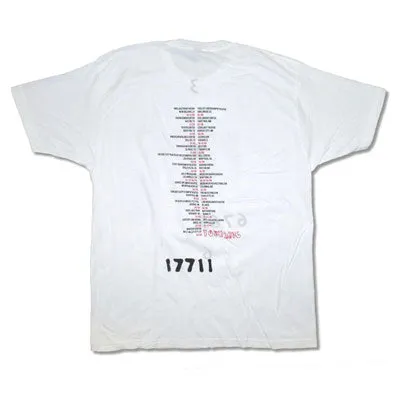 Numbers On White 2016 Tour T-shirt sold by Rockabilia product image thumbnail 2