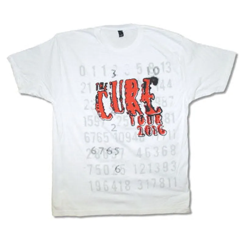 Numbers On White 2016 Tour T-shirt sold by Rockabilia