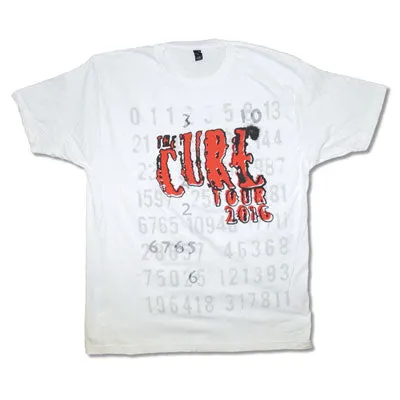 Numbers On White 2016 Tour T-shirt sold by Rockabilia