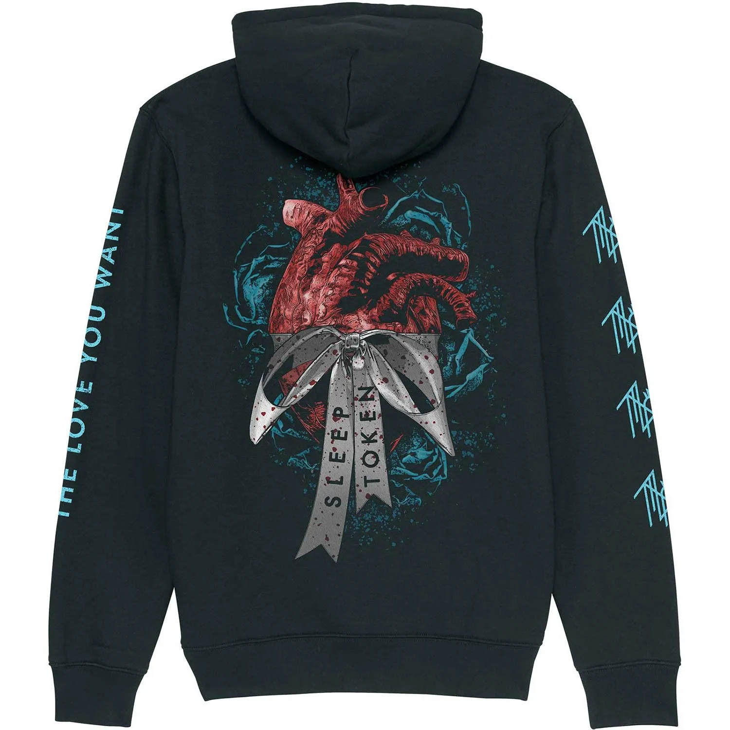 The Love You Want Heart (Back Print, Sleeve Print) Hooded Sweatshirt sold by Rockabilia product image thumbnail 2