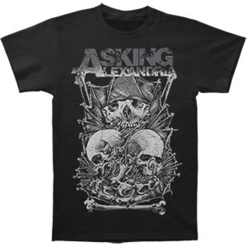 Skull Stack Slim Fit T-shirt sold by Rockabilia