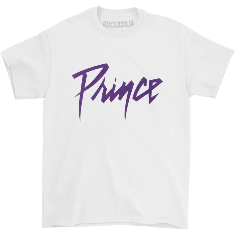 Purple Prince Logo White T-shirt sold by Rockabilia