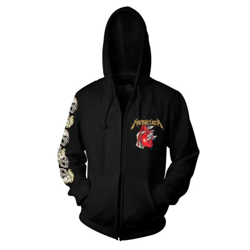 Heart Explosive Zippered Hooded Sweatshirt sold by Rockabilia