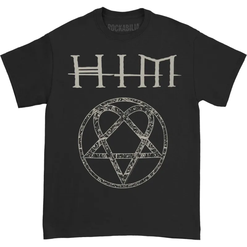 Ornate Heartagram T-shirt sold by Rockabilia