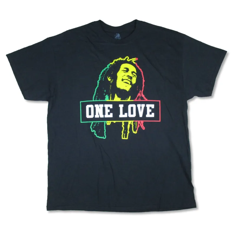 One Love Tri Color Portrait T-shirt sold by Rockabilia