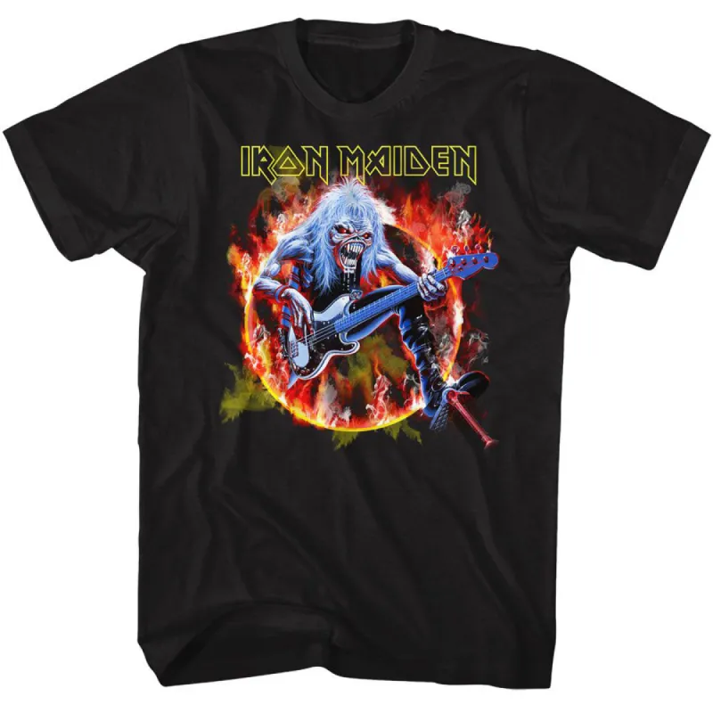 Iron Maiden Flaming Circle T-shirt sold by Rockabilia
