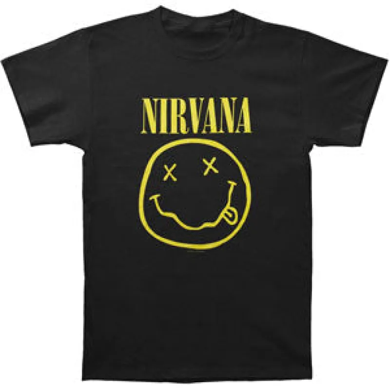 Smile Face Logo Slim Fit T-shirt sold by Rockabilia