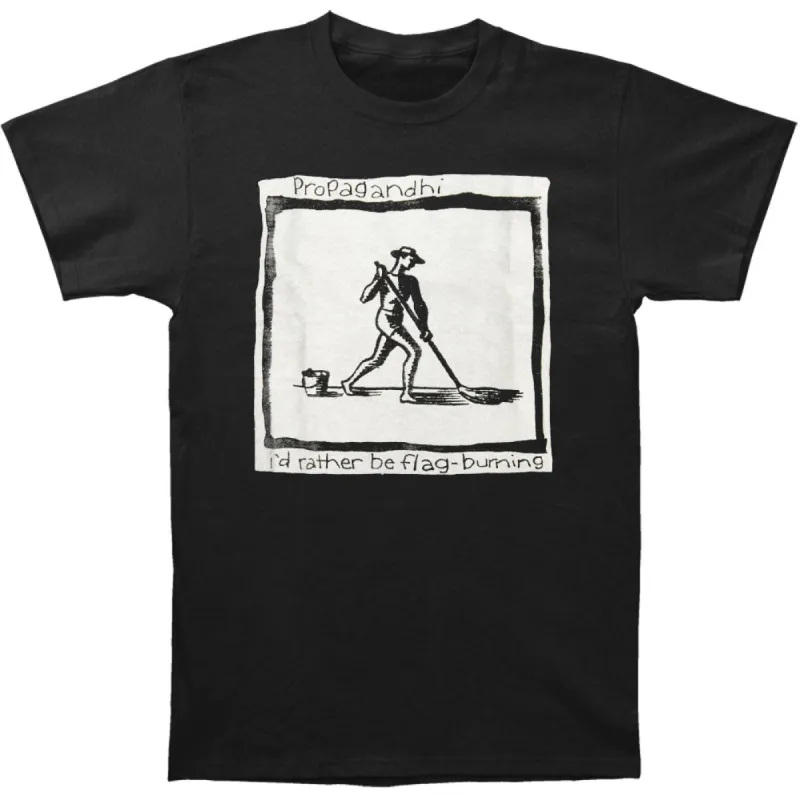 I'd Rather Be Flag Burning Slim Fit T-shirt sold by Rockabilia