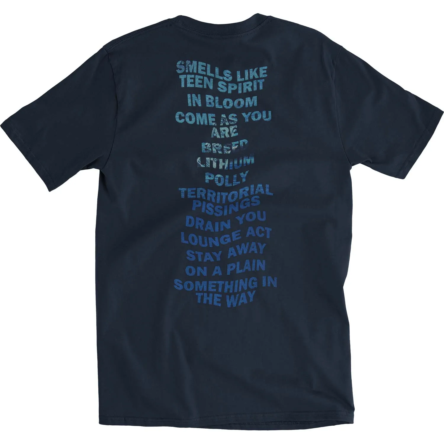 Nirvana Nevermind Album Play List Slim Fit T-shirt sold by Rockabilia product image thumbnail 2