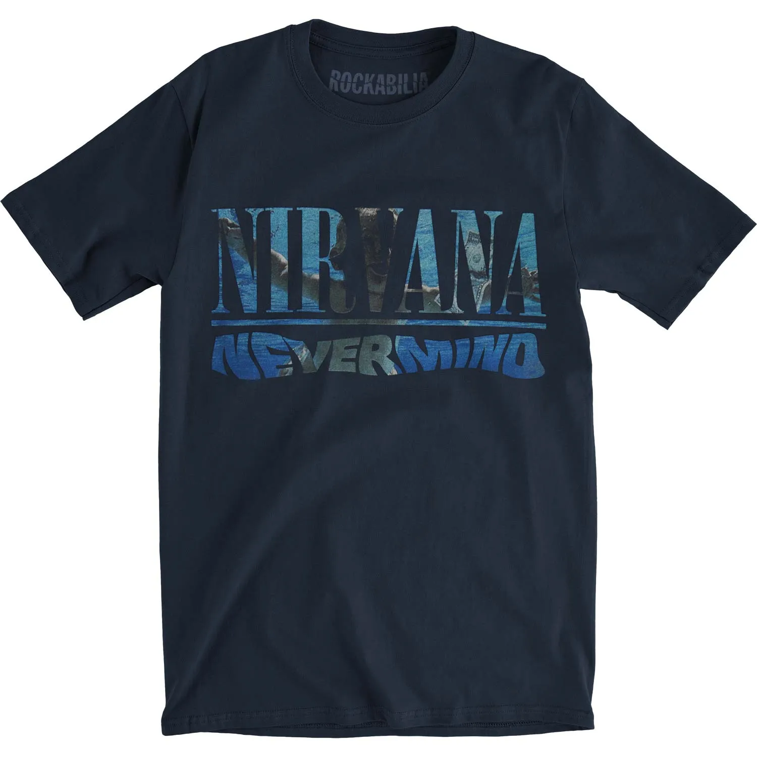 Nirvana Nevermind Album Play List Slim Fit T-shirt sold by Rockabilia
