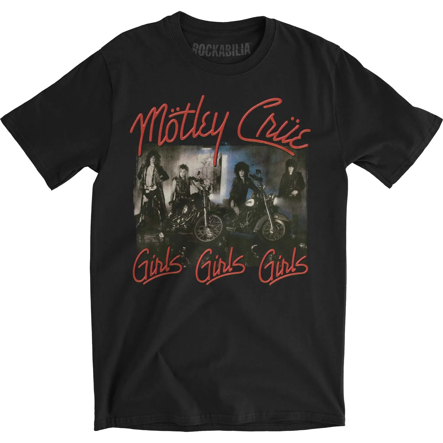 Girls Girls Girls Slim Fit T-shirt sold by Rockabilia