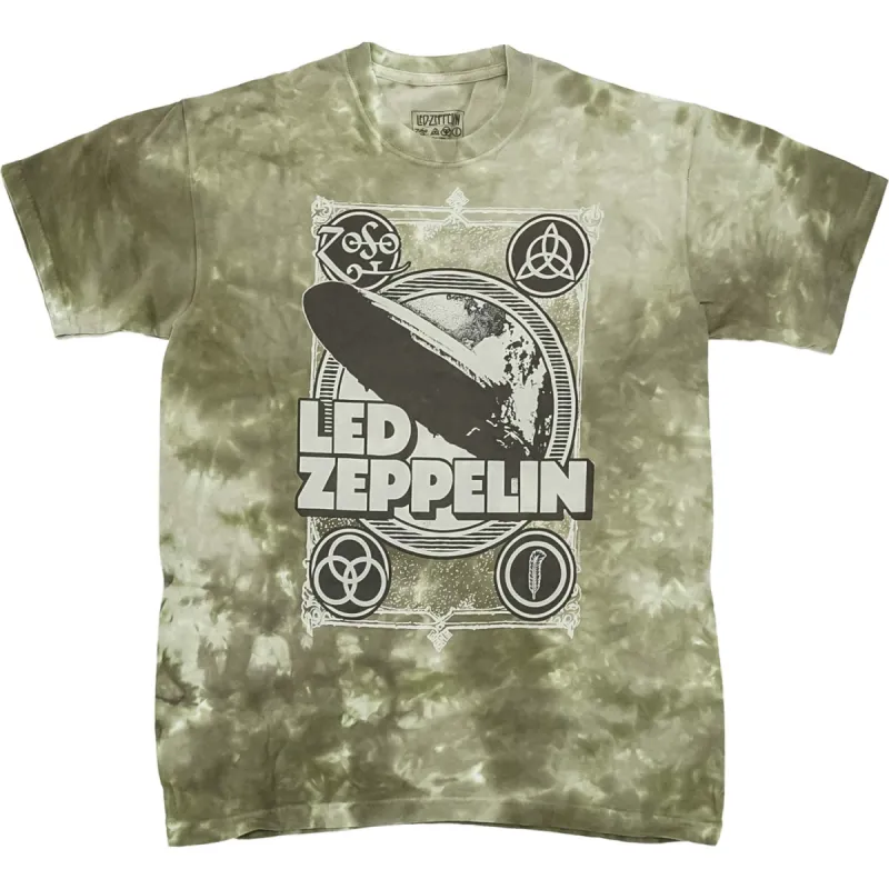 Zeppelin Poster Tie Dye T-shirt sold by Rockabilia