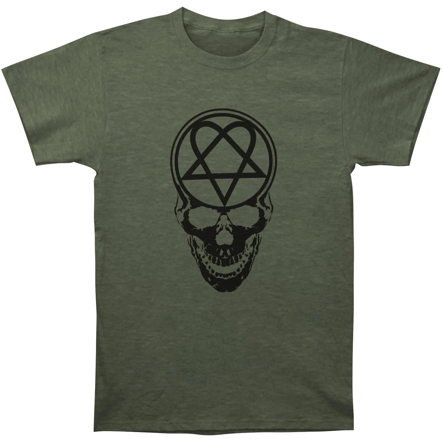 Heartagram Skull T-shirt sold by Rockabilia