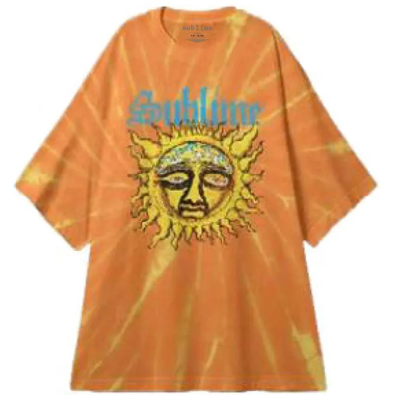 Sun Face (Dip-Dye) Tie Dye T-shirt sold by Rockabilia