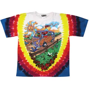 Summer Tour Bus Tie Dye T-shirt sold by Rockabilia