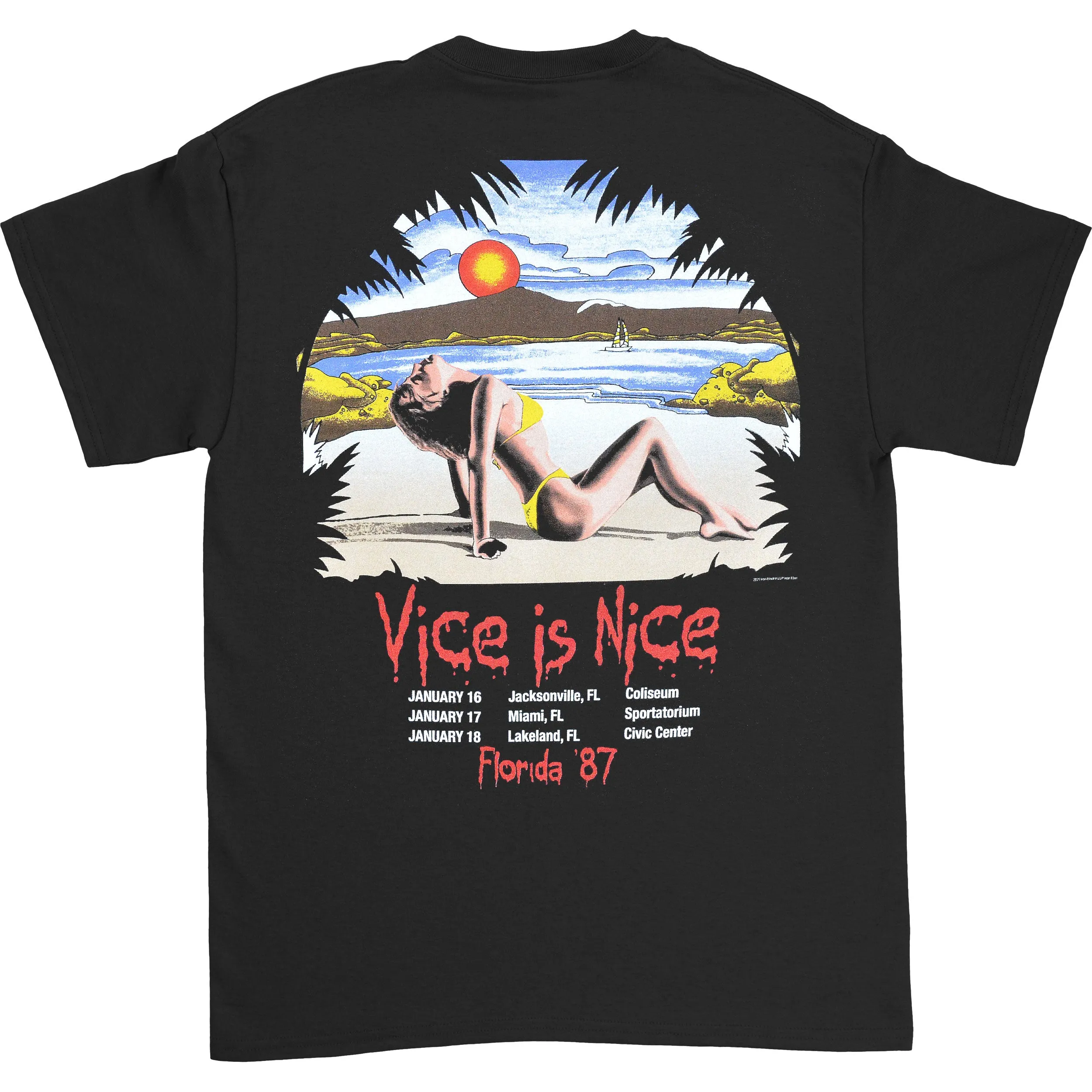 Vice Is Nice (Back Print) Slim Fit T-shirt sold by Rockabilia product image thumbnail 2