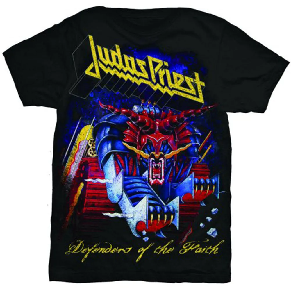 Defenders Of The Faith Slim Fit T-shirt sold by Rockabilia