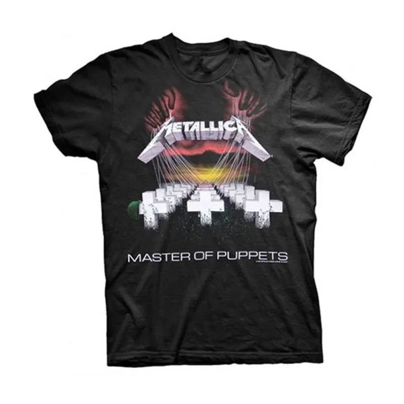 Master of Puppets (Back Print) Slim Fit T-shirt sold by Rockabilia