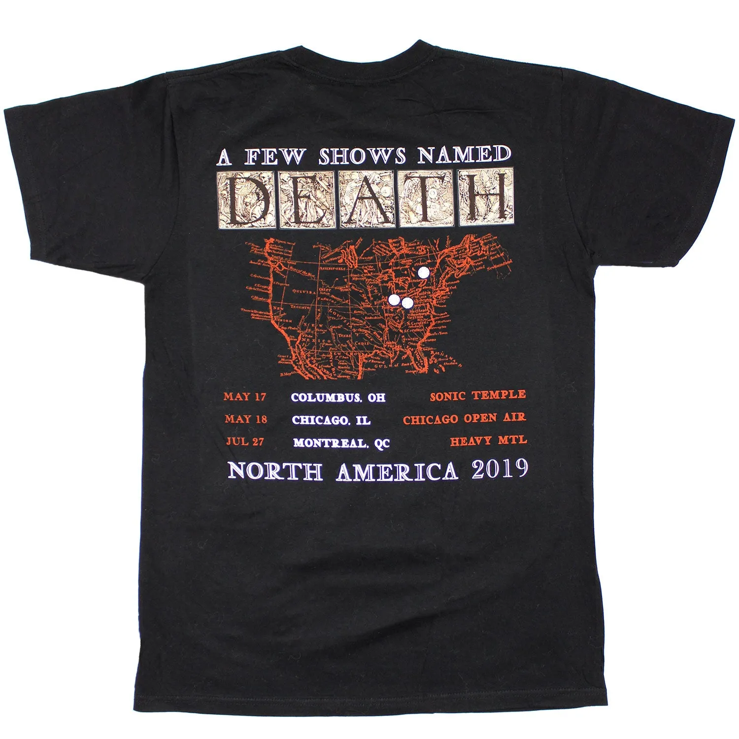 Master 2019 North American Tour Tee T-shirt sold by Rockabilia product image thumbnail 2