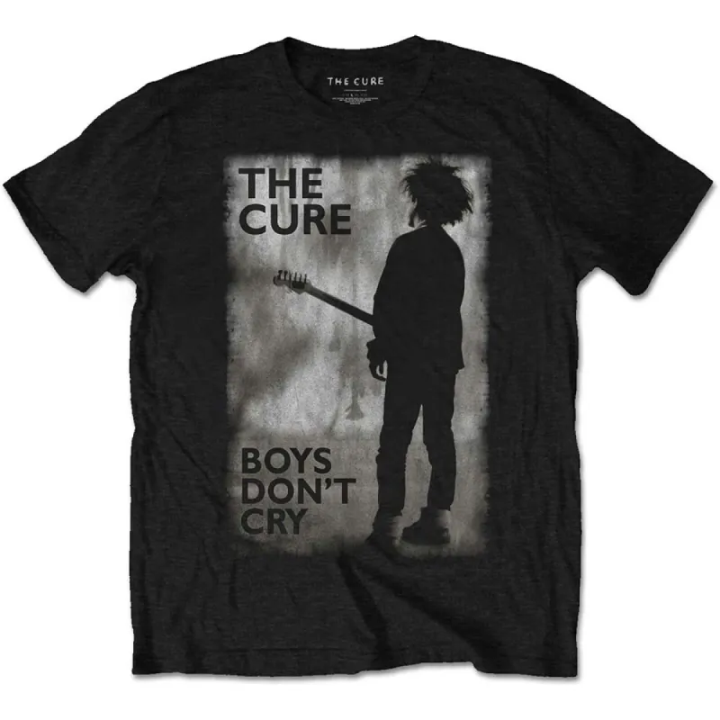 Cure Boys Don't Cry Black & White Slim Fit T-shirt made by Rockabilia