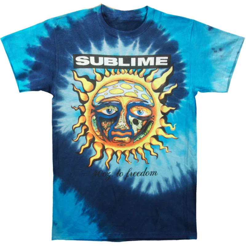 40 Oz To Freedom Blue Tie Dye Tie Dye T-shirt sold by Rockabilia