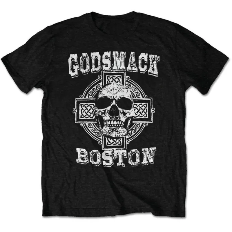 Boston Skull Slim Fit T-shirt sold by Rockabilia
