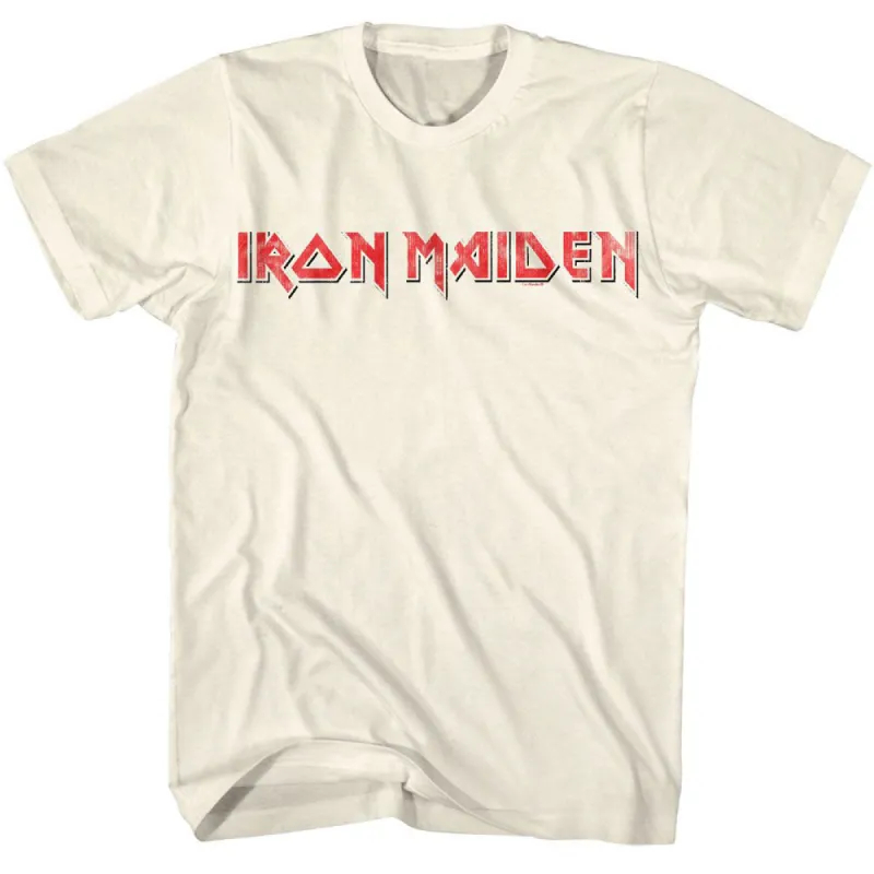 Iron Maiden Red Black Logo T-shirt sold by Rockabilia