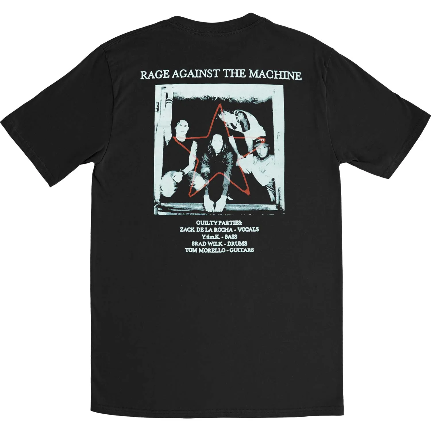 Rage Against The Machine Battle Star (Back Print) Slim Fit T-shirt sold by Rockabilia product image thumbnail 2