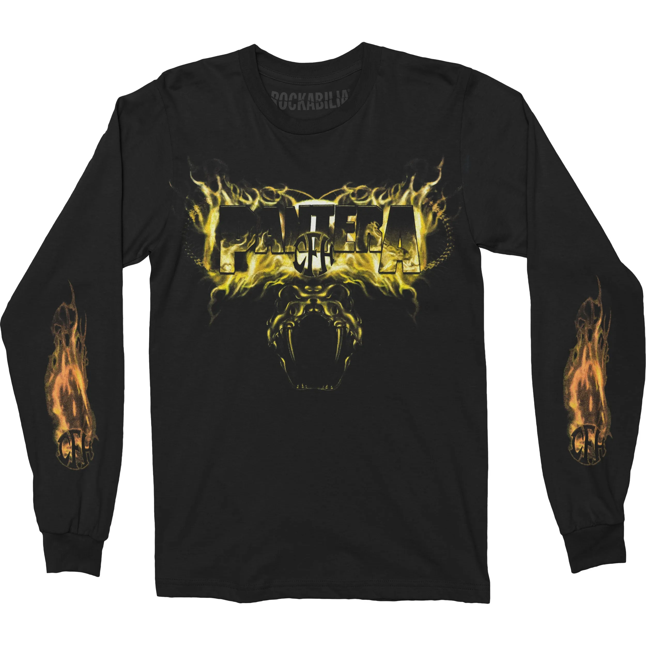 Snake In Flames LS Tee Long Sleeve sold by Rockabilia