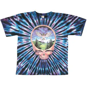Steal Your Face Owl Tie Dye T-shirt sold by Rockabilia