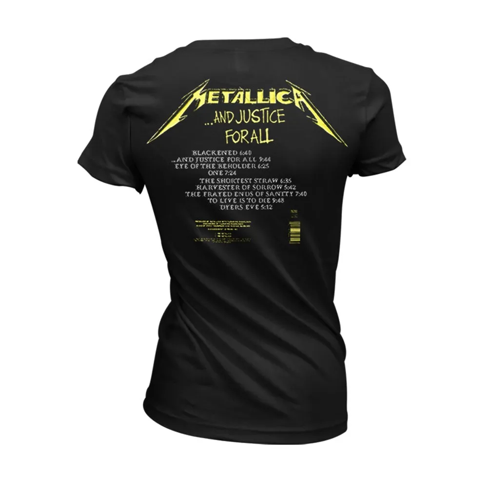And Justice For All Tracks (black) Womens T-shirt sold by Rockabilia product image thumbnail 2
