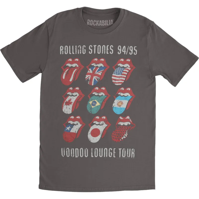 Voodoo Lounge Tour Tongue Logos Slim Fit T-shirt sold by Rockabilia
