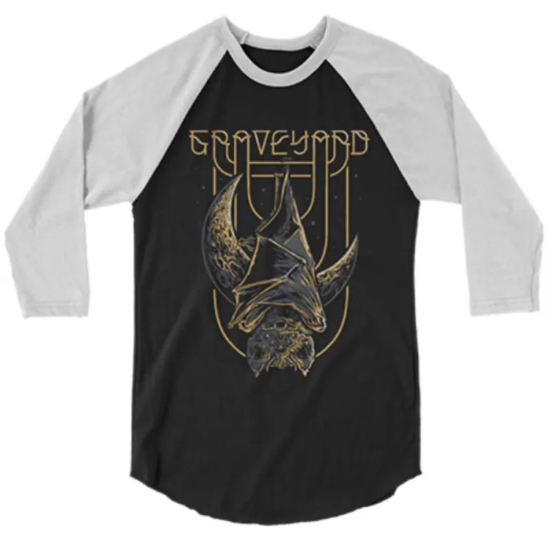 Batmoon Rising Raglan (Black/White) Baseball Jersey sold by Rockabilia