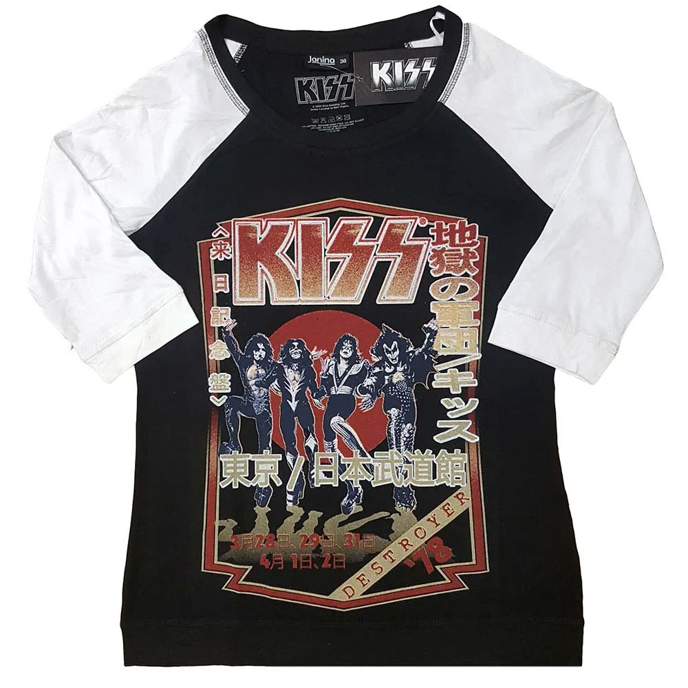 Destroyer Tour '78 Ladies Raglan Tee Junior Top sold by Rockabilia