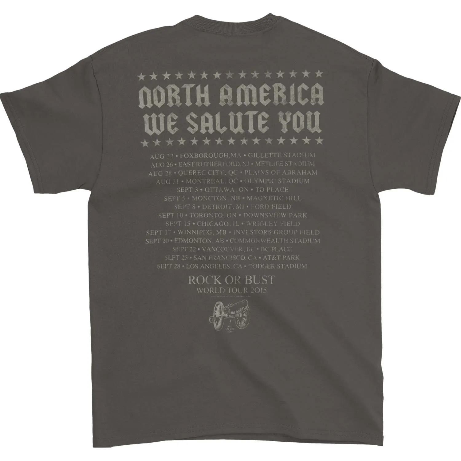 N.A. We Salute You 2015 Tour Tee T-shirt sold by Rockabilia product image thumbnail 2